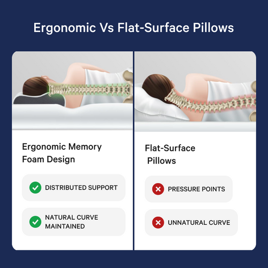 Neck Support Pillow, Premium Memory Foam - Derila Ergo